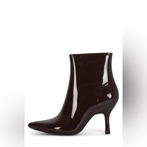 NEW Jeffrey Campbell Waterproof Puddles Stiletto Heel Rain Booties Brown Sz 8